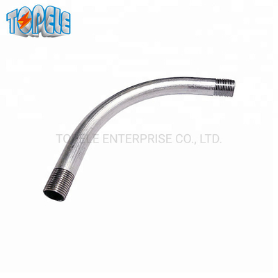 कठोर conduit 90 डिग्री कोहनी IEC61386 20mm-110mm गर्म DIP जस्ती