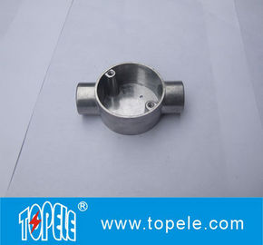 TOPELE 20 मिमी / 25 मिमी BS4568 / BS31 इलेक्ट्रिकल दो तरफा परिपत्र कोण एल्यूमीनियम जंक्शन बॉक्स, इलेक्ट्रिकल कंडक्ट फिटिंग