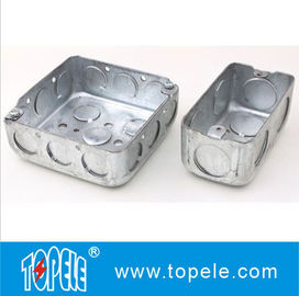 4" 1-1/2" गहरी स्टील वर्ग / आयताकार पाइप आउटलेट जंक्शन बॉक्स, विद्युत बक्से और कवर