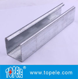 सादा चैनल41x25mm, 41x35mm पूर्व जस्ती छिद्रित सादा / स्लॉट स्ट्रट चैनल स्टील Unistrut चैनल