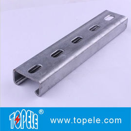 काले जस्ती 41X41MM Unistrut चैनल, एचडीजी स्लॉट / सादा Strut चैनल समर्थन conduits के लिए