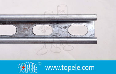 काले जस्ती 41X41MM Unistrut चैनल, एचडीजी स्लॉट / सादा Strut चैनल समर्थन conduits के लिए