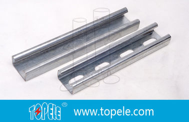 काले जस्ती 41X41MM Unistrut चैनल, एचडीजी स्लॉट / सादा Strut चैनल समर्थन conduits के लिए