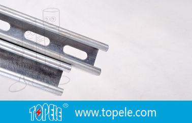 काले जस्ती 41X41MM Unistrut चैनल, एचडीजी स्लॉट / सादा Strut चैनल समर्थन conduits के लिए