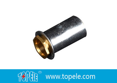 TOPELE 25 मिमी / 32 मिमी बीएस विद्युत conduit पीतल युग्मक के साथ जस्ती युग्मन