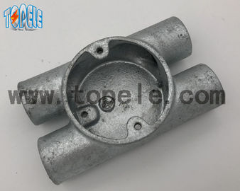 BS4568 विद्युत कंडक्ट फिटिंग्स ट्विन थ्रू वे H नरम लोहे का बॉक्स 20mm -32mm