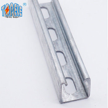 छिद्रित जस्ती इस्पात 41x41 Unistrut स्लॉट चैनल