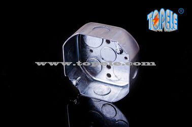 1-7/8&quot; गहरी 4 ′′ अष्टकोणीय स्टील जस्ती कंडक्ट बॉक्स, ड्राइंग निर्माण, tWith पांच 1/2 &quot;और चार 3/4&quot; KOS