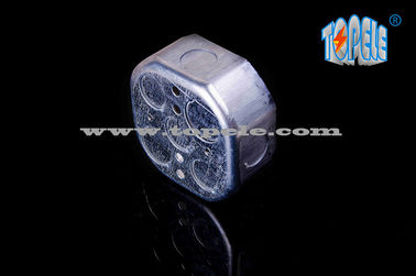 1-7/8&quot; गहरी 4 ′′ अष्टकोणीय स्टील जस्ती कंडक्ट बॉक्स, ड्राइंग निर्माण, tWith पांच 1/2 &quot;और चार 3/4&quot; KOS