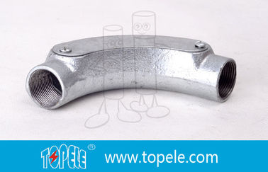 20MM 3 / 4 ′′, 1 ′′ बीएस 4568 जीआई आयरन कोहनी टेप छेद के साथ नरम आयरन परिपत्र जंक्शन बॉक्स